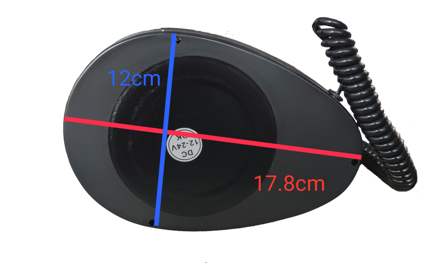 Code Red magnetic base emergency light 12V 24V with coiled power cable and compact black design