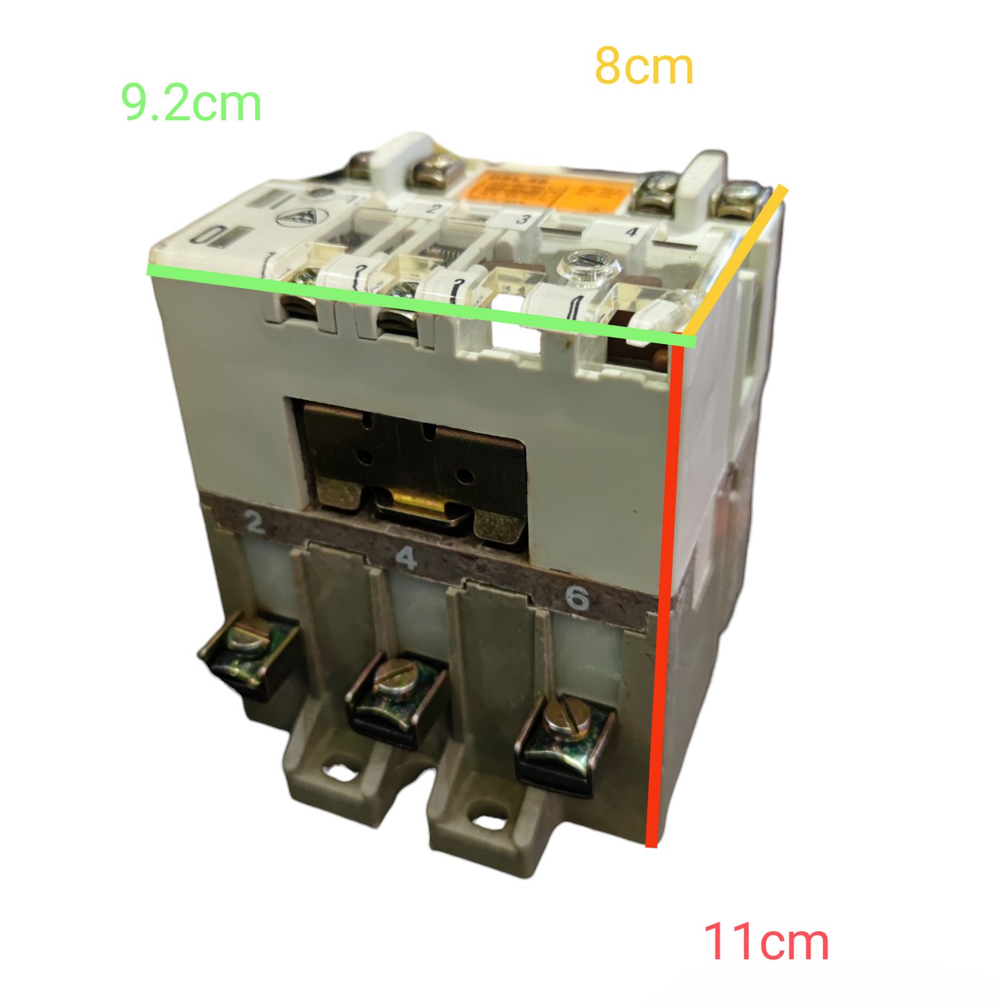 Metzenauer & Jung Magnetic Contactor 12.5KW 18.5HP with detailed dimensions for power points and switches
