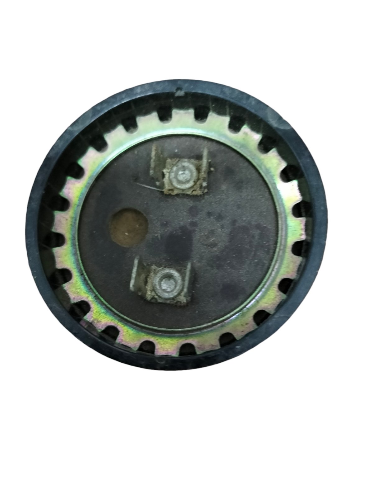 Mallory capacitor 250-300 MFD 330 VAC electrical circuitry part with metal and black plastic components