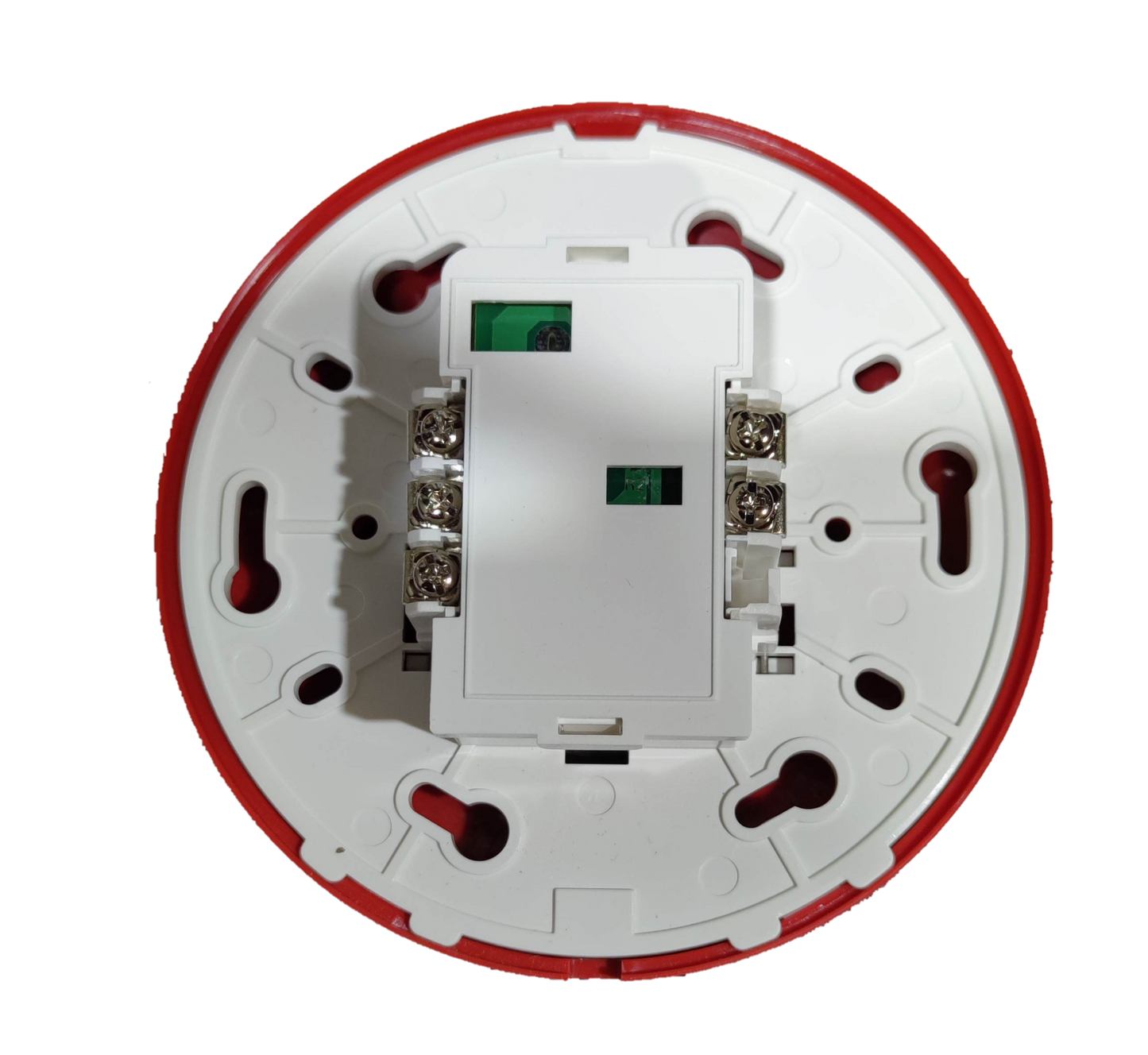 Horing Lih manual call point round base with wiring terminals for fire alarms and detectors
