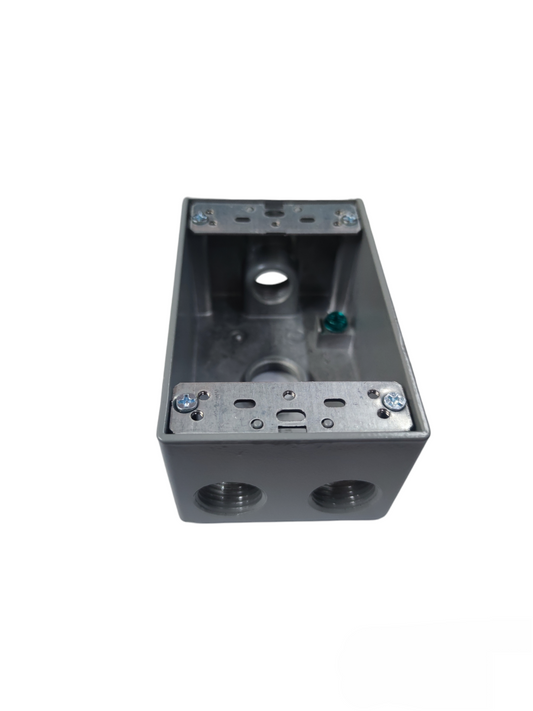 Surer Marine 2x4 Utility Box 2 Hub x 1 Hub x 1 Bottom electrical circuitry part metal box