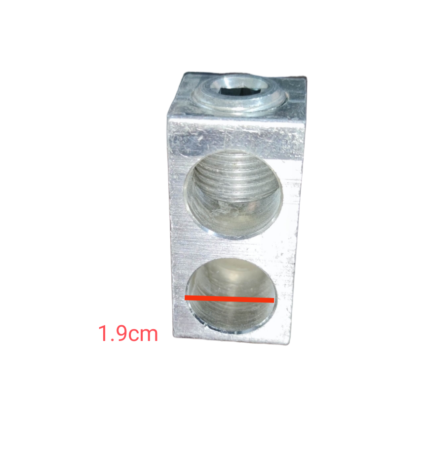 McGILL mechanical lug 350MCM in aluminum with dual openings for secure electrical connections