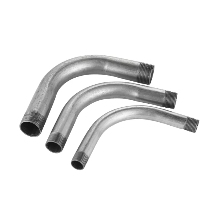 Set of three Metal Conduit Elbow 20mm x 3 Meters with threaded ends for electrical conduit bending