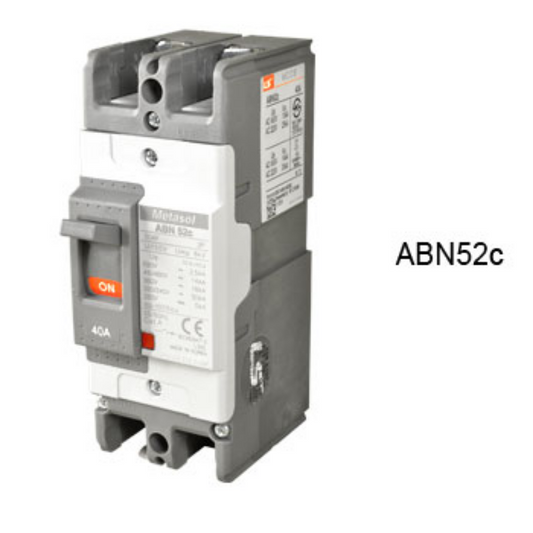 LS MCCB 15A 2 Pole 30Kaic 250V LS ABN52c molded case circuit breaker with ON switch and terminal