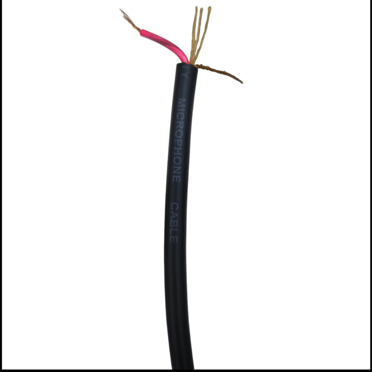 WIN Microphone Wire 1 Roll with black outer insulation and exposed copper wires