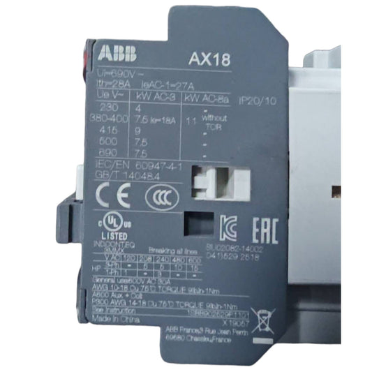 ABB Magnetic Contactor 18A Coil Voltage 220V AX18-30-10