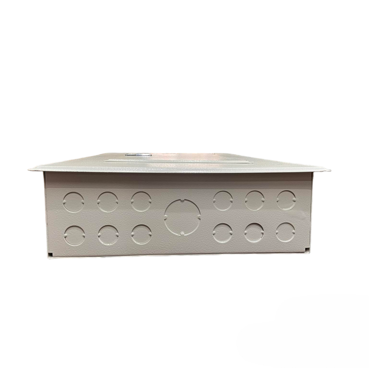 Koten 8 Branches Panel Board 125A Main 2P metal distribution box with multiple knockout holes front view