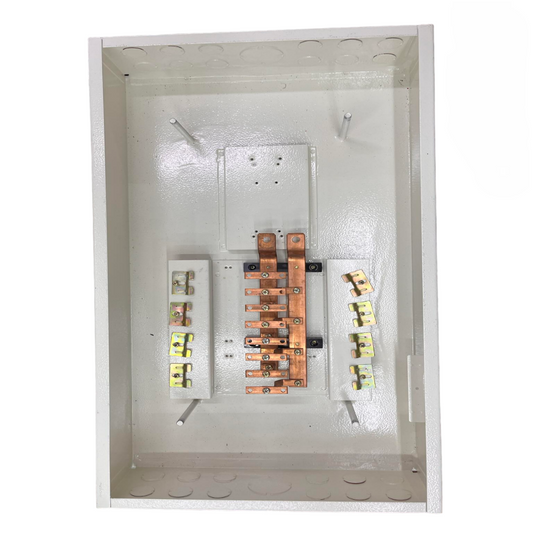 Koten 8 Branches Panel Board 125A Main 2P white metal enclosure with copper busbars and terminal blocks