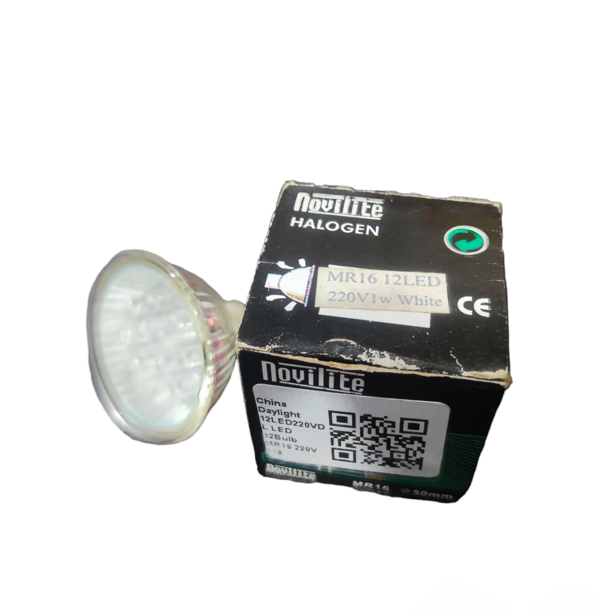 Novilite 1W LED MR16 12LEDS GU5.3 220V halogen replacement bulb with packaging box