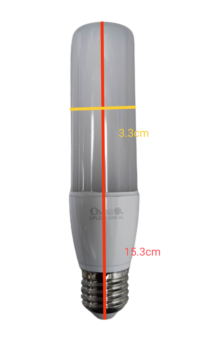 Omni 12W LED stick daylight bulb E27 with a sleek design for energy-efficient lighting