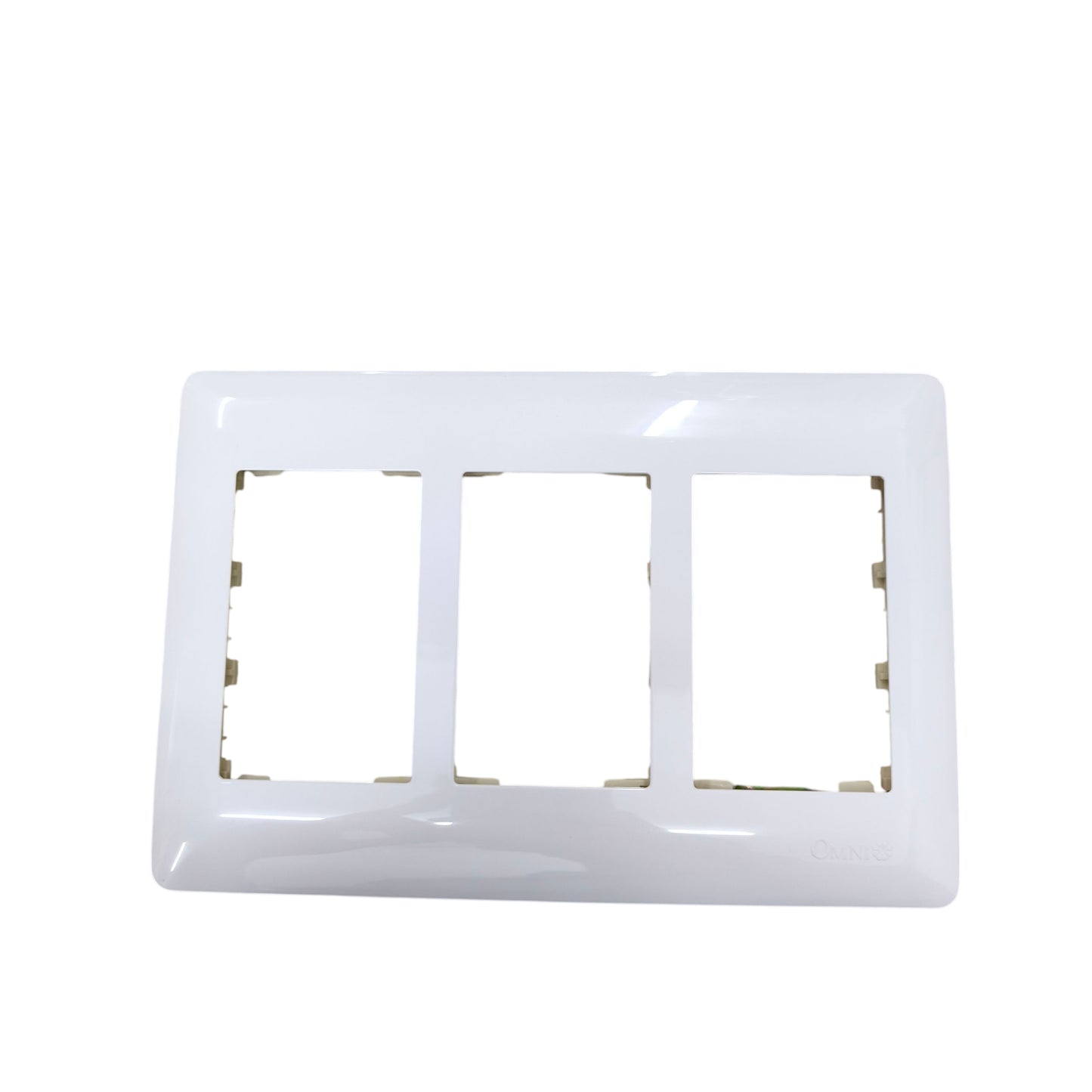 Omni 9 gang plate cover ivory for seamless electrical outlet installations in homes