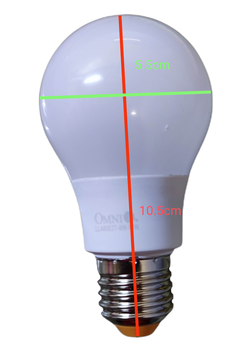 Omni A60 daylight 6500K LED bulb with a smooth finish and standard base for bright illumination