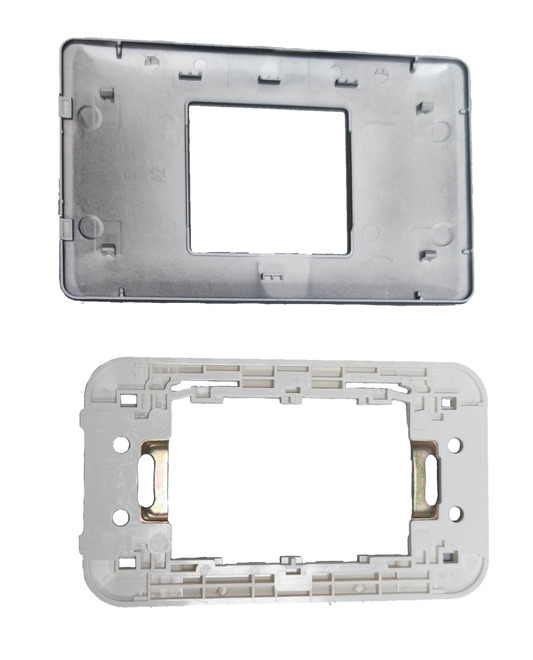 Omni Center Device Plate Graphite for easy installation of electrical devices and outlets.