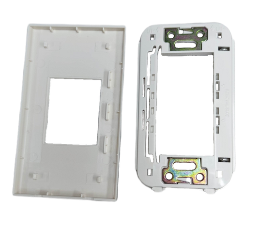 White plastic Cover Wide Series Omni WWP-111 power point switch cover with mounting frame