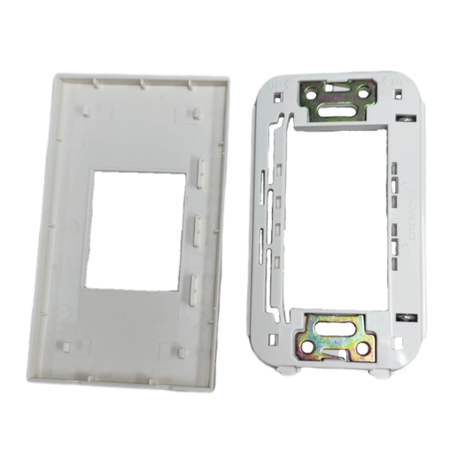 White plastic Cover Wide Series Omni WWP-111 power point switch cover with mounting frame