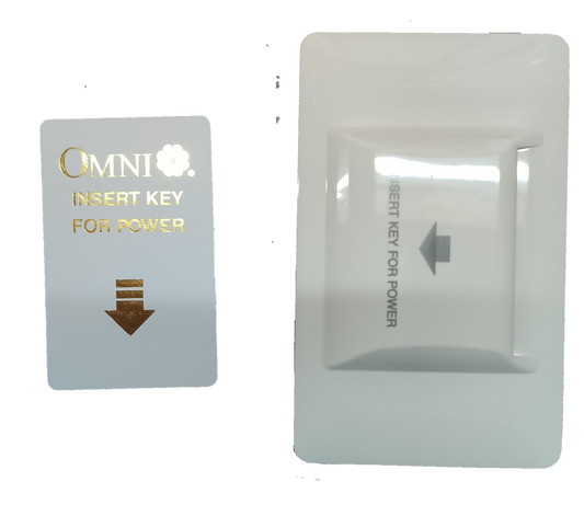 Omni key card switch 16A 220V with key insert for power control and modern design