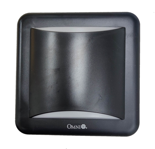 Omni weatherproof outdoor LED wall light Square 2700K in sleek black design for stylish outdoor illumination