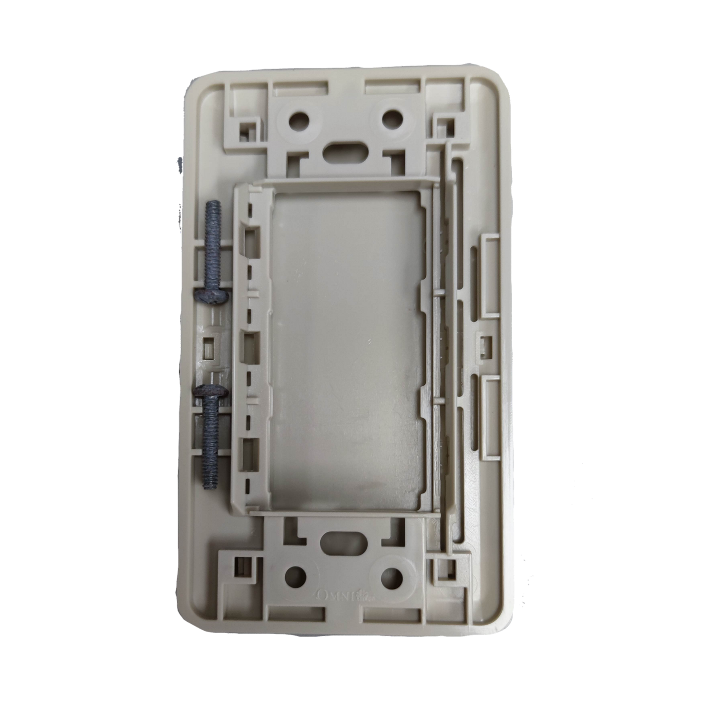 Omni WEP-100 classic cover beige power point switch plate with mounting screws