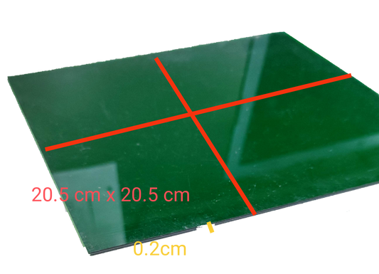 Electx Electrical Supply Optical Filter Green 20.5cm x 20.5cm square with 0.2cm thickness for seasonal and decorative use