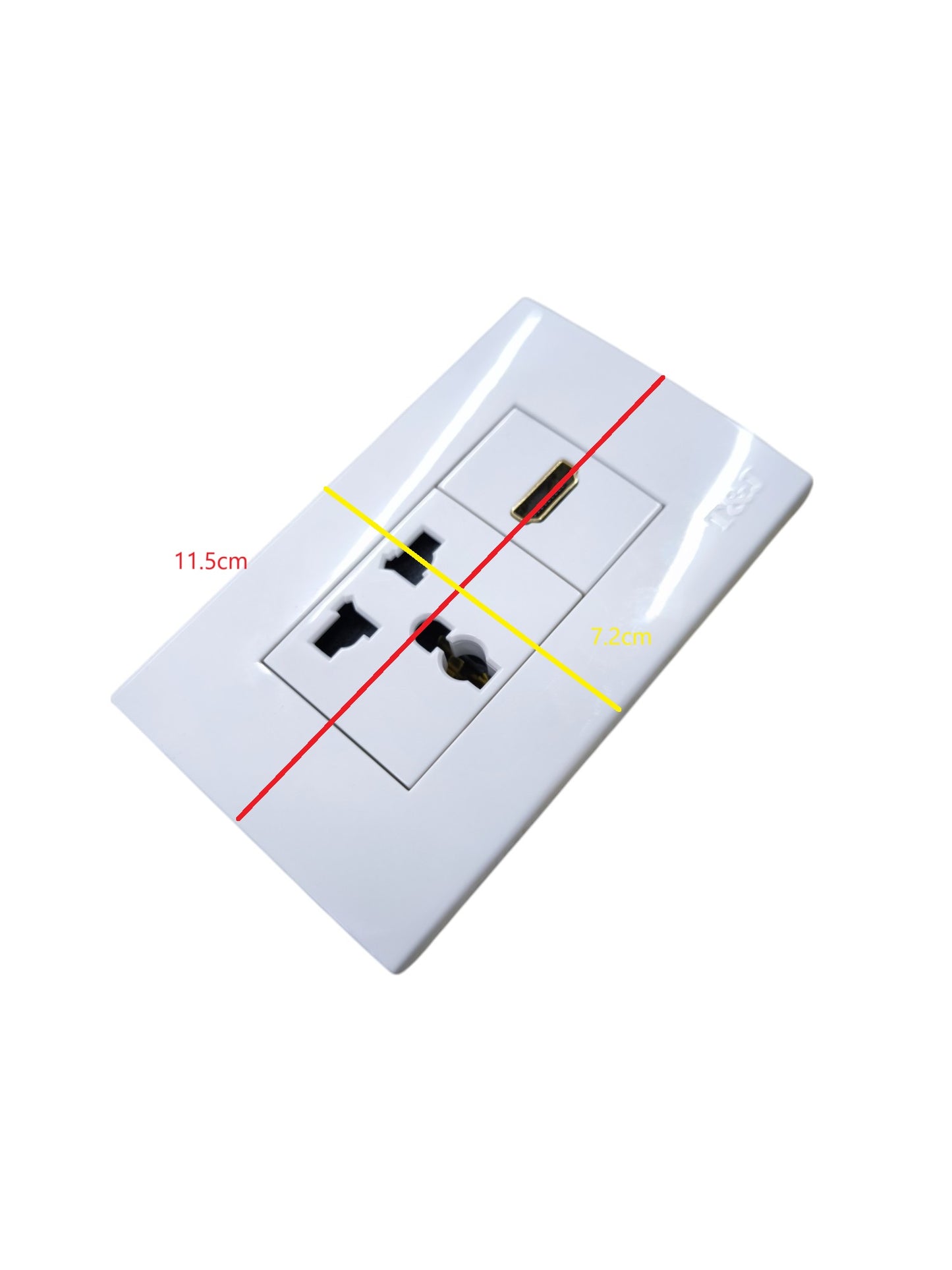 T&J universal outlet with HDMI port white power socket with multiple plug configurations
