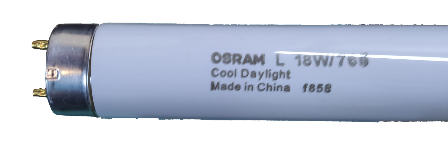 Osram 18W T8 fluorescent tube daylight ideal for bright lighting in indoor spaces