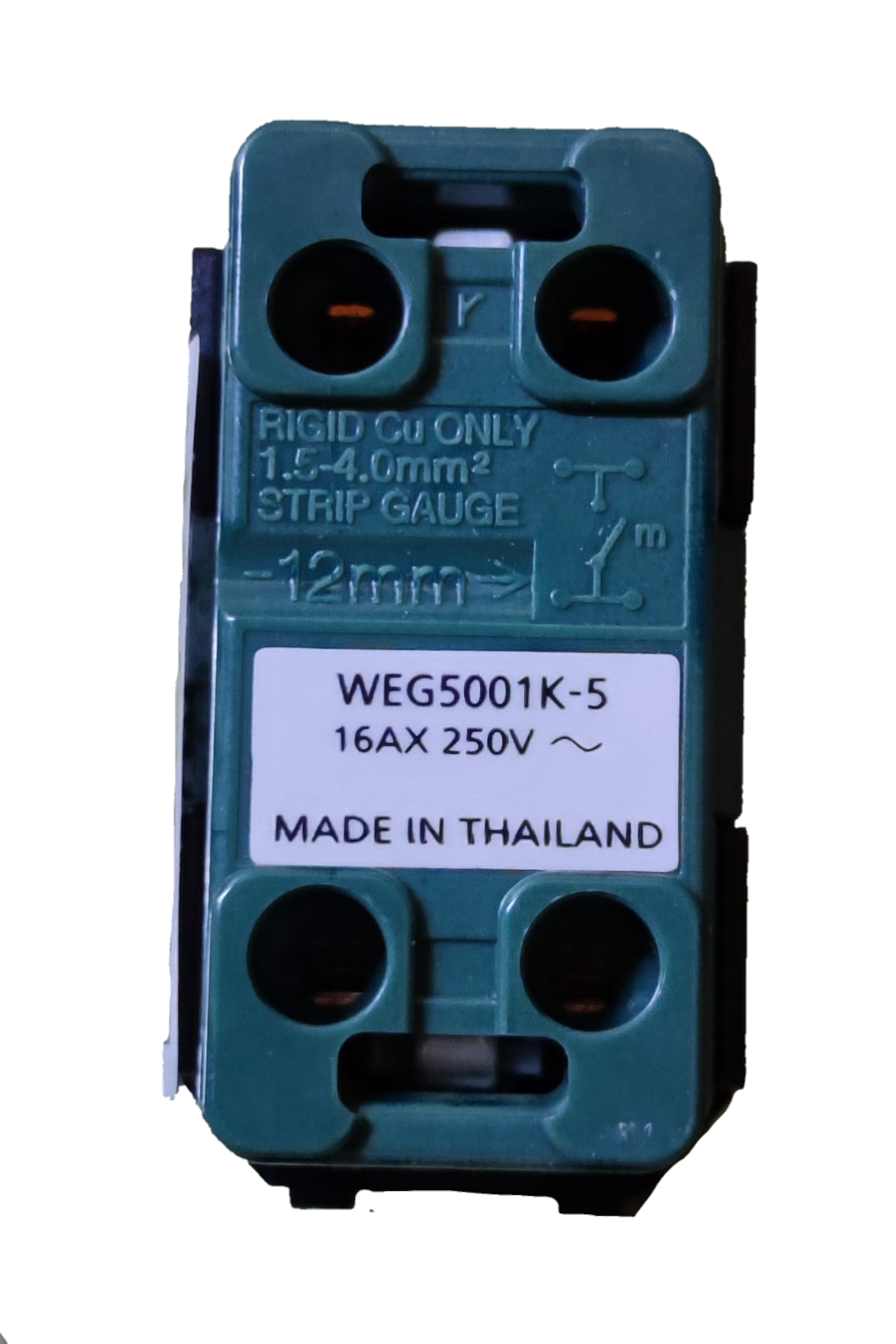 Panasonic 1 Way Switch Wide Series WEG5001K-5 green modular electrical insert 16AX 250V for wall plates