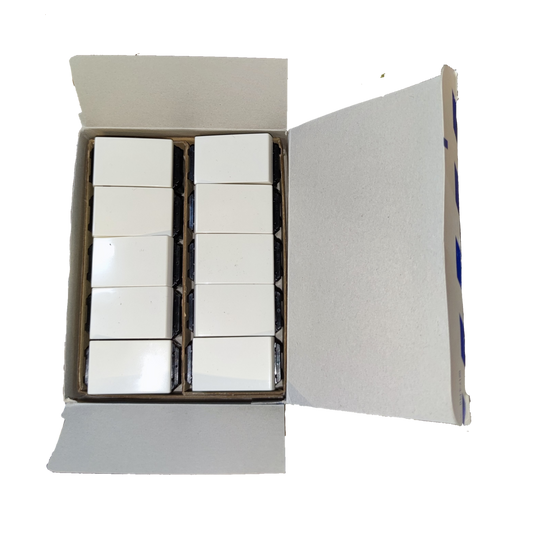 Panasonic 3 Way Switch Wide Series WEG5002K-5 white switches neatly arranged in an open box
