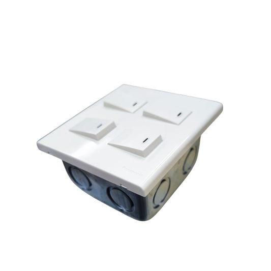 Panasonic 4 gang light switch 1 Way in white design for efficient lighting control