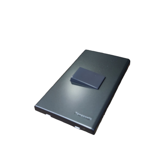 Panasonic 4 way 1 Gang Switch 15A 220V Metallic in sleek black finish for efficient power control
