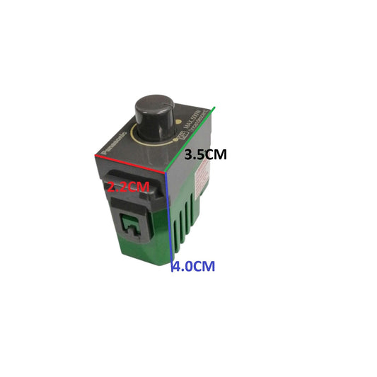 Panasonic Dimmer Switch compact black and green lighting control device with dial knob