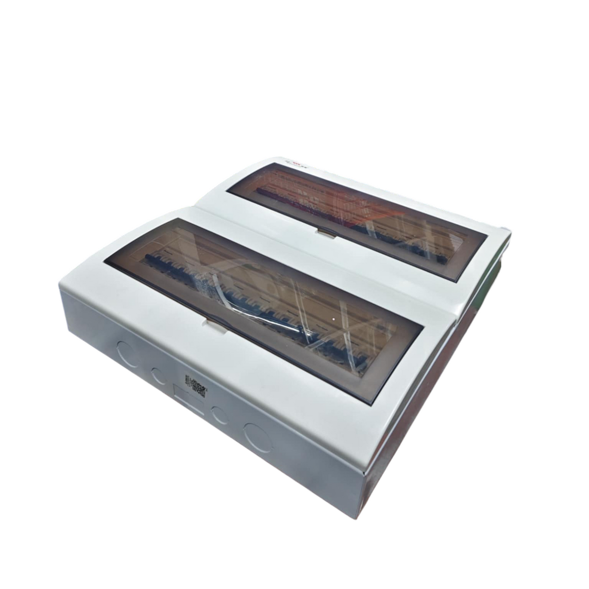Panasonic Panel Board 50A 2 Pole Main electrical circuitry box with transparent cover and white casing