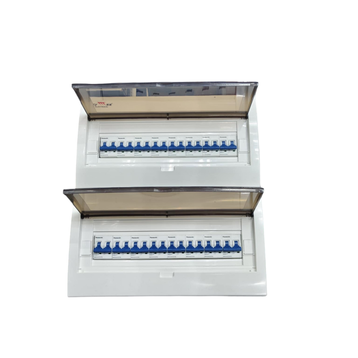 Panasonic Panel Board 50A 2 Pole Main electrical distribution board with multiple circuit breakers