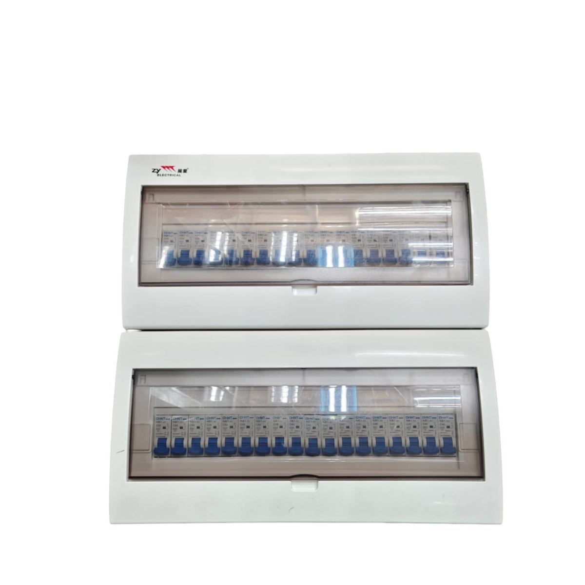 Chint and ZY Panel Board 100A 1 Pole DZ158 electrical circuit breaker boxes with transparent covers