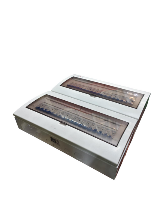 Chint and ZY Panel Board 100A 1 Pole DZ158 electrical circuitry with protective transparent cover