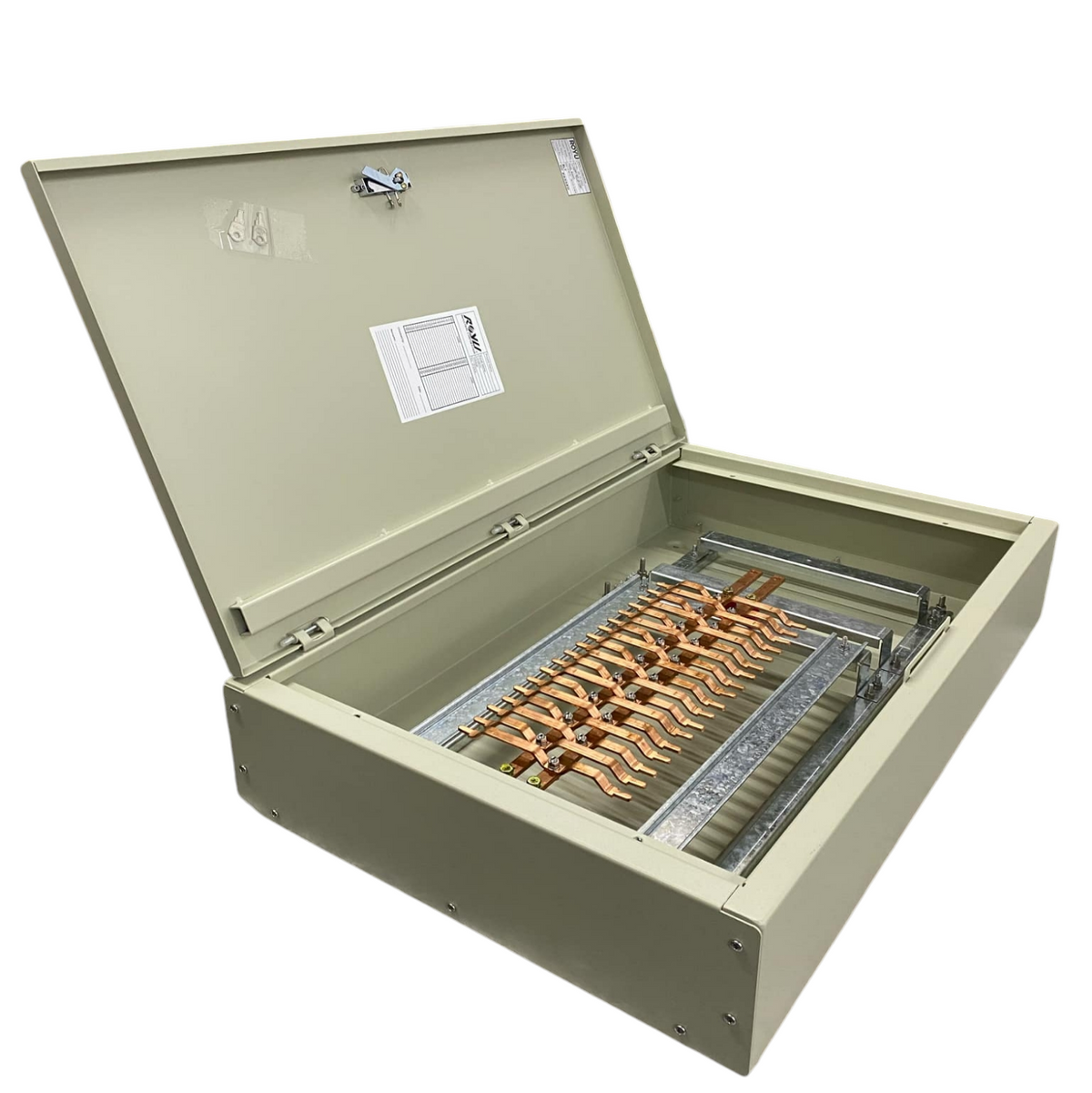 Schneider Panel Board EZC100H 75A 2 Pole electrical circuitry box with copper bus bars inside