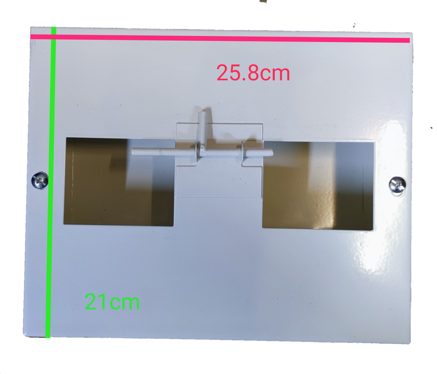koten Panel Board For GE 3Pole TQC Bolt on white electrical panel board with two rectangular openings