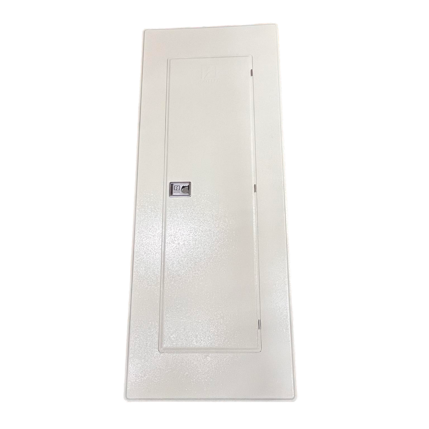 Koten Panel Board Main 250SP 2P electrical panel board with closed white metal door Koten Panel Board 20 Branches Main 250SP 2P for 2 Pole Bolt On Circuit Breaker PB250SP2P20B Electx ElectricalS Supply