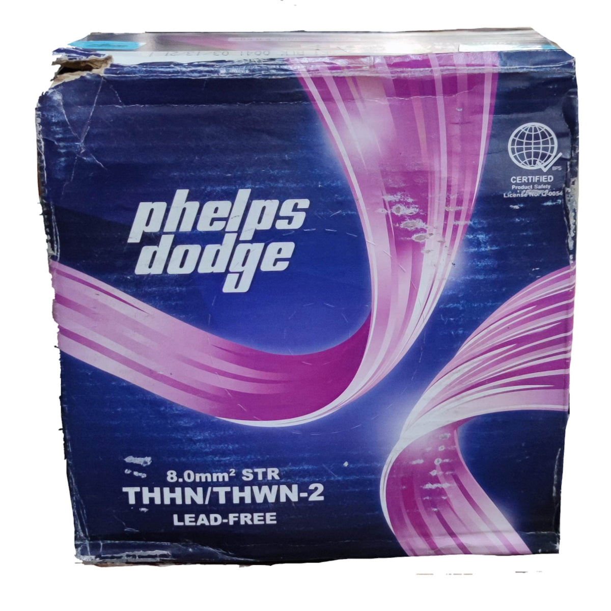Phelps Dodge Omega AWG 8 Stranded wire Blue in a lead-free THHN THWN-2 8.0mm2 STR box