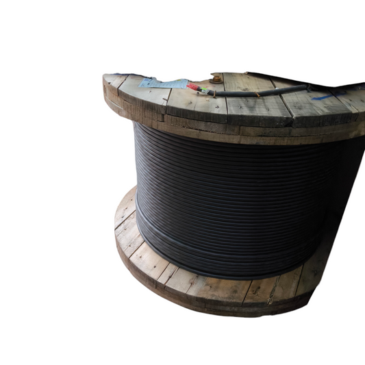 Phelps Dodge Royal Cord AWG 22mm 3 core black wire spool on wooden reel for electrical use
