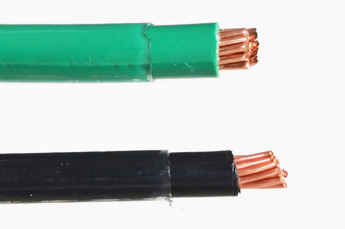 Phelps Dodge THHN Wire 30mm green and black insulated electrical wires with copper strands