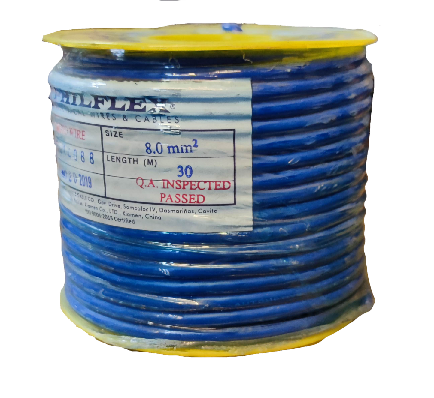 Philflex blue Automotive Wire AWG 8 spool with 30 meter length for automotive electrical use