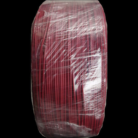 Philflex spool of red TF Wire AWG 22 Stranded Hook up Wire on large coil wrapped in clear plastic