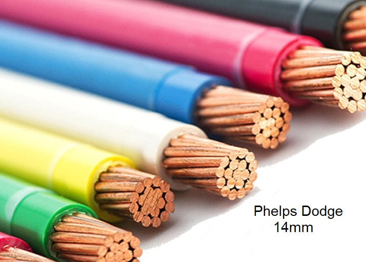 Philflex THHN wire 14mm AWG 6 stranded insulated wires in multiple colors with copper strands