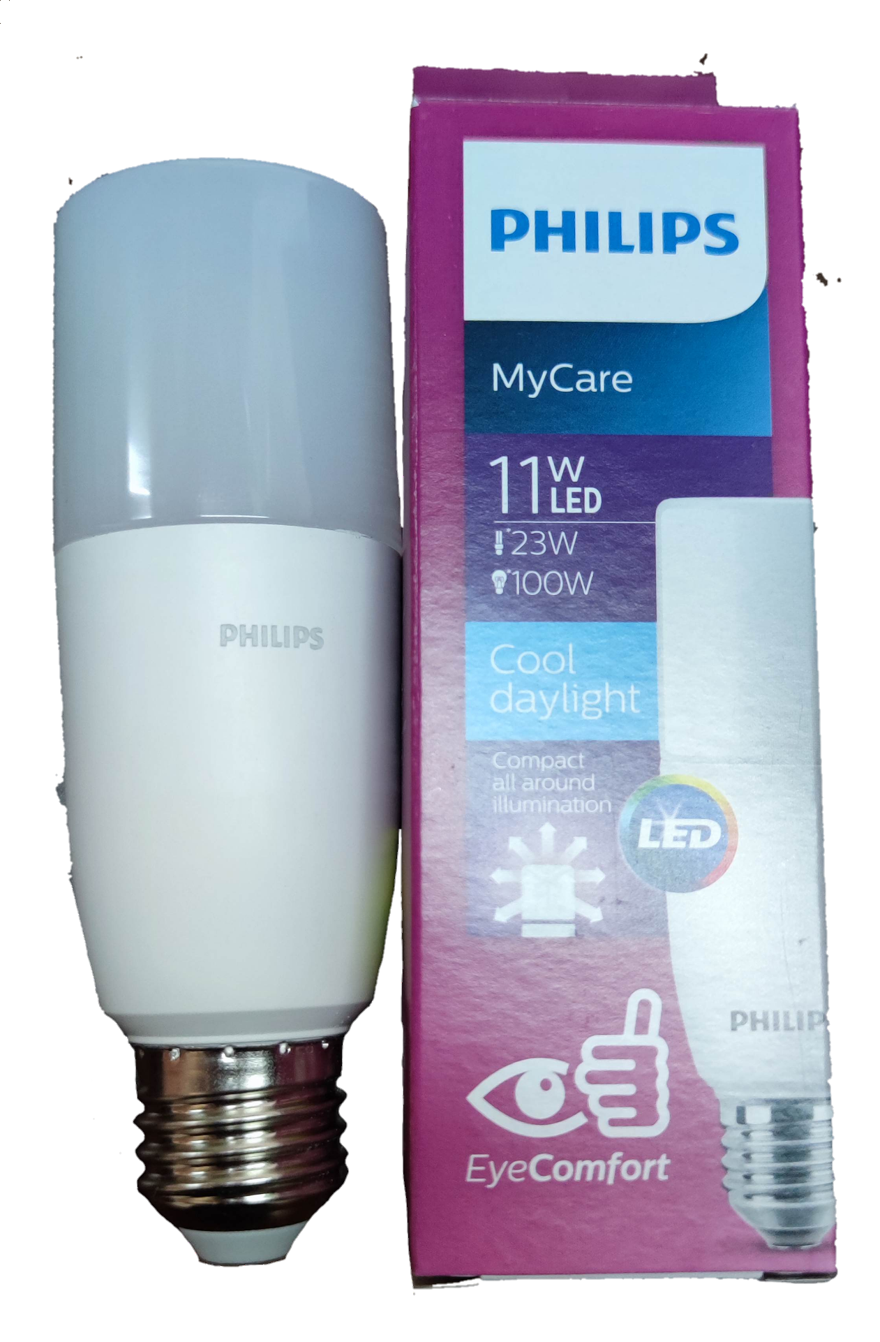 Philips 11W LED Stick E27 220V 6500K bulb with compact design and cool daylight illumination