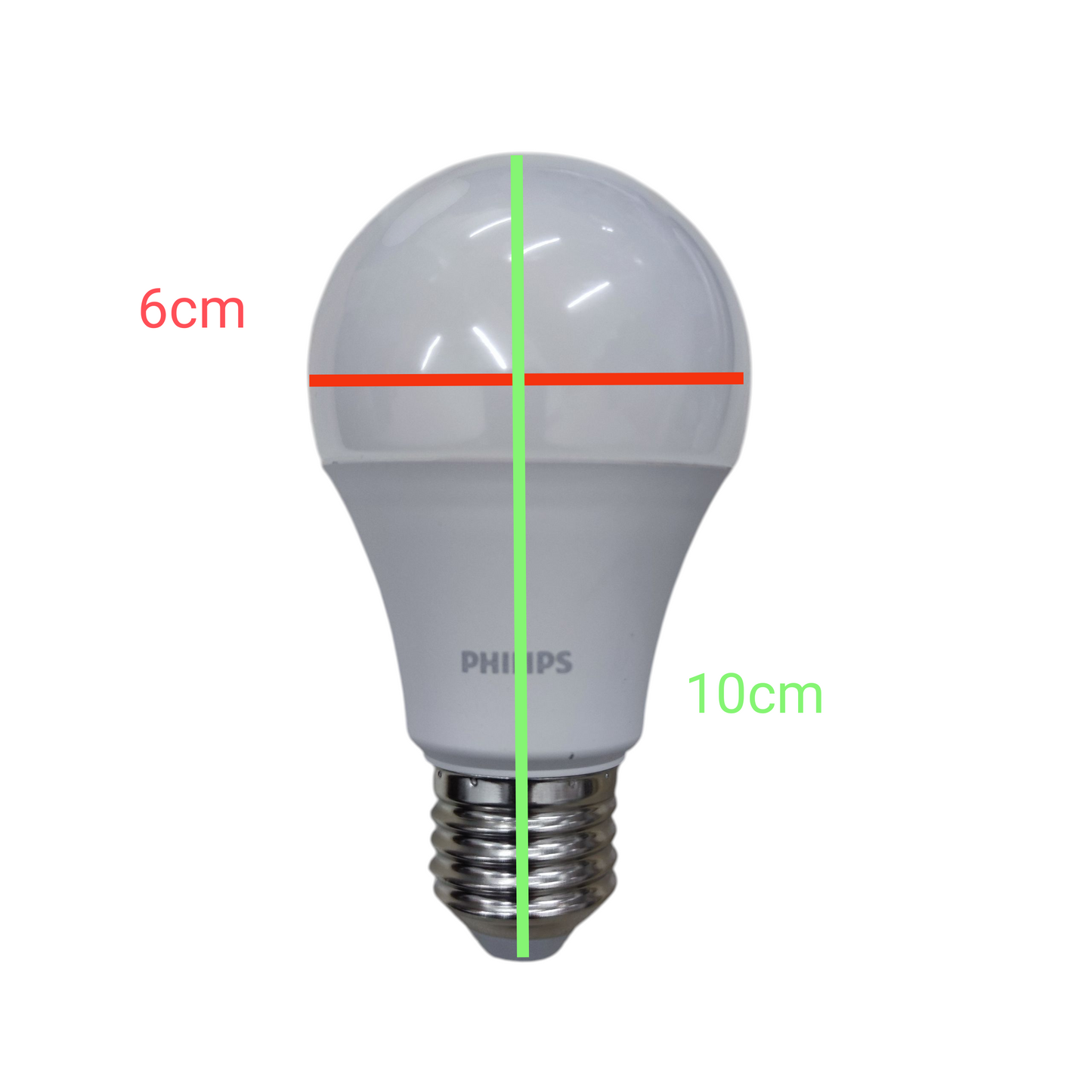 Philips 9W LED bulb E27 warm white featuring a compact design with a 10cm height