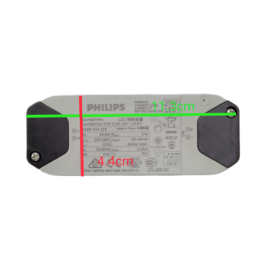 Philips Certa Drive 21W 30-42Vdc LED driver with specifications and safety information