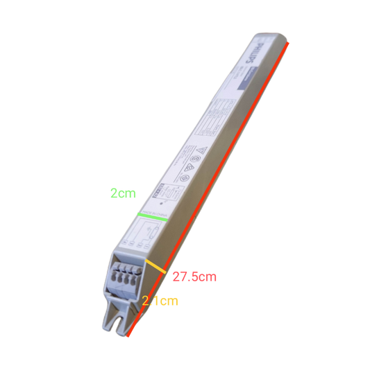 Philips Electronic Ballast 1x14W T5 Fluorescent for fluorescent lighting with detailed label and wiring terminals
