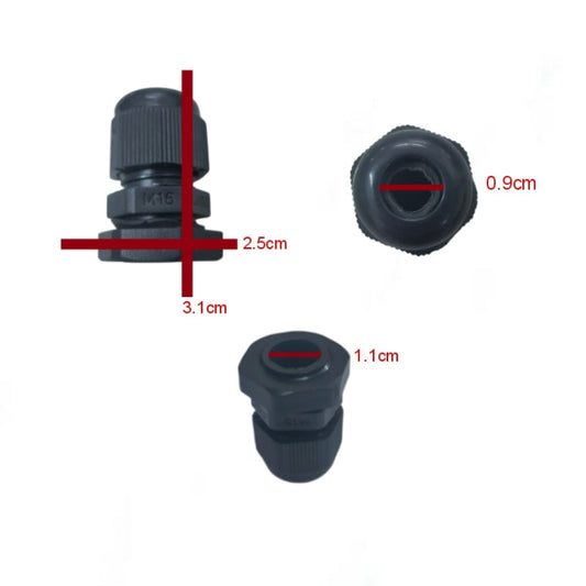 Grippes plastic cable gland M16 100 pcs with various dimensions for effective cable management