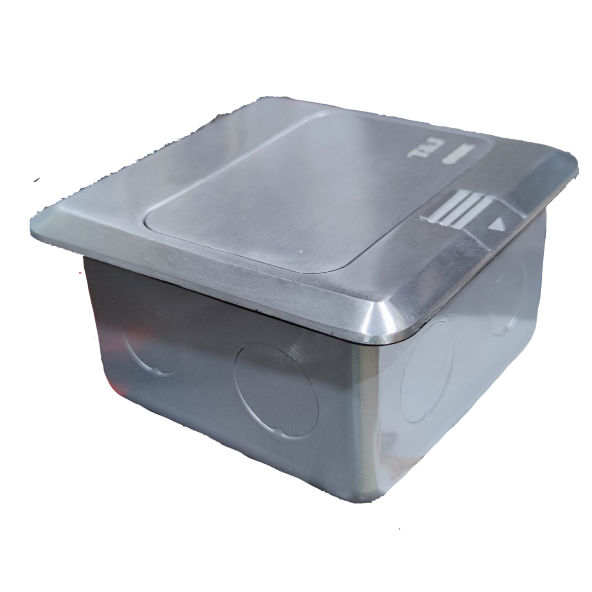T&J Pop up HDMI with USB-A power point and switch box in metallic finish