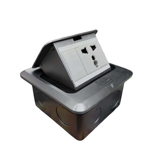 T&J Pop-up Universal with Ground Outlet 16A power point with retractable design for desk or floor installation